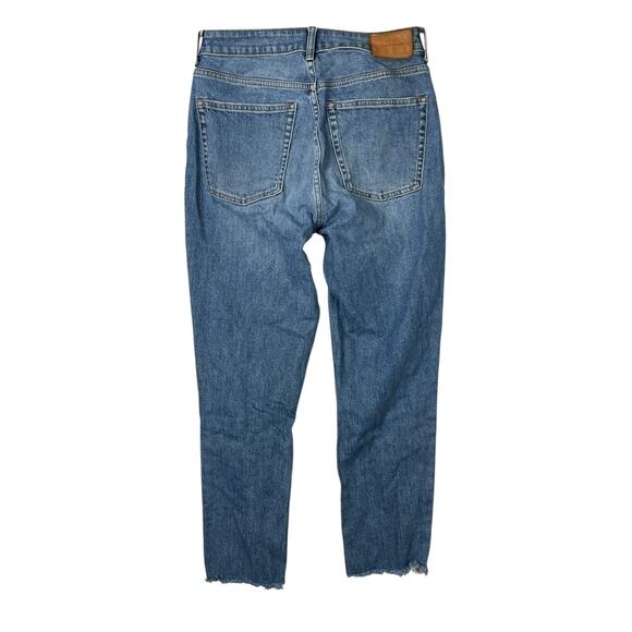 Everlane The Curvy Cheeky Jeans Ankle High Rise Denim Raw Hem Medium Wash 27 - Picture 3 of 8